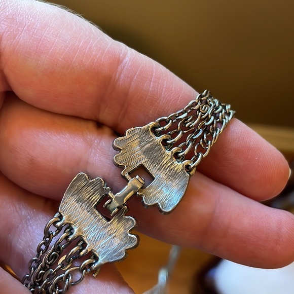 Stunning 1960s silver tone multi-length locket necklace - Picture 11 of 12